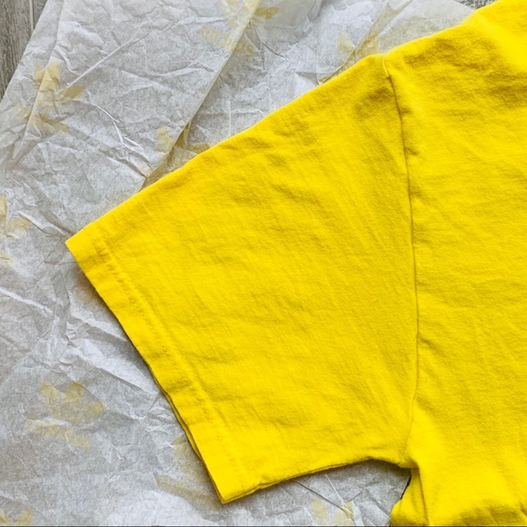 Adidas Danger Yellow Black Tee Top t-Shirt Shirt - Picture 14 of 15